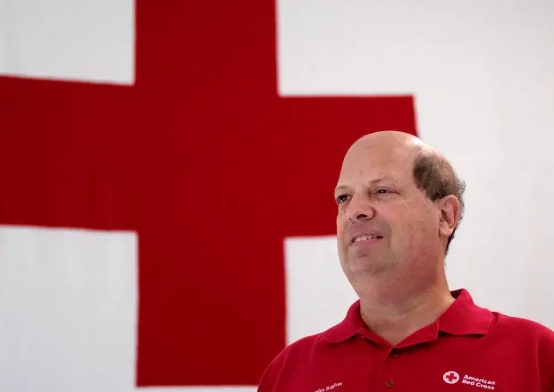 Red Cross volunteer Craig Renetzky, whose condominium in Reseda was nearly destroyed during the 1994 Northridge earthquake. At the Sherman Oaks American Red Cross office on Thursday, Jan. 11, 2024. (Photo by Dean Musgrove, Los Angeles Daily News/SCNG)