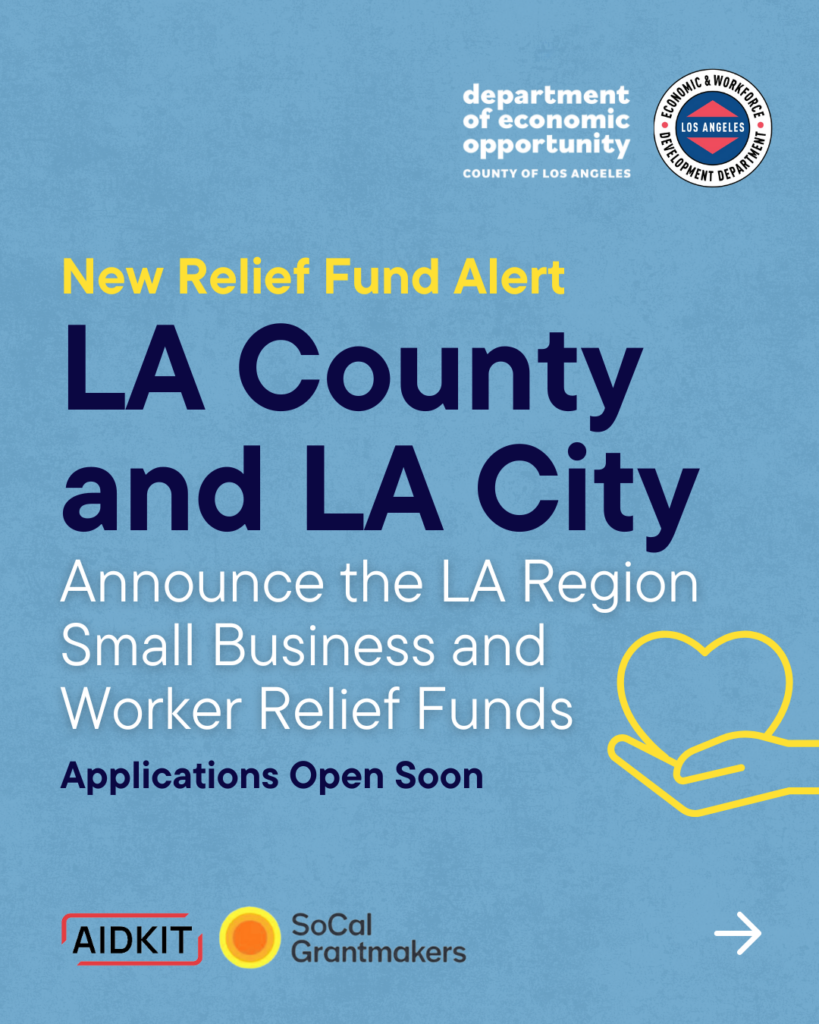 Relief Grants Available for Small Businesses & Workers Impacted by Wildfires